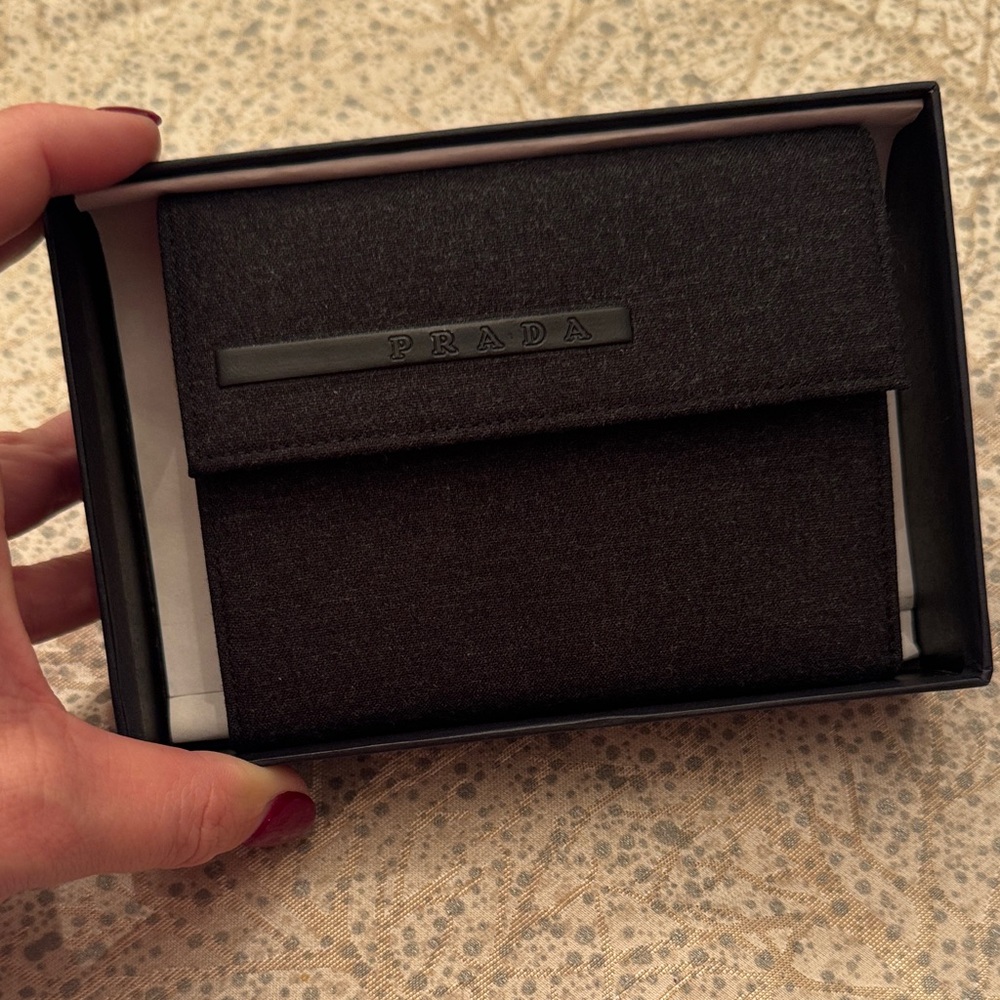 Prada Charcoal Card Holder